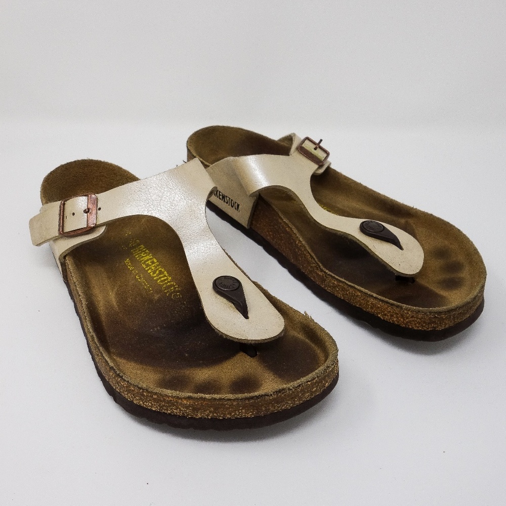 Birkenstock Gizeh T-Strap 9 Metallic Faux Leather